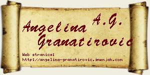 Angelina Granatirović vizit kartica